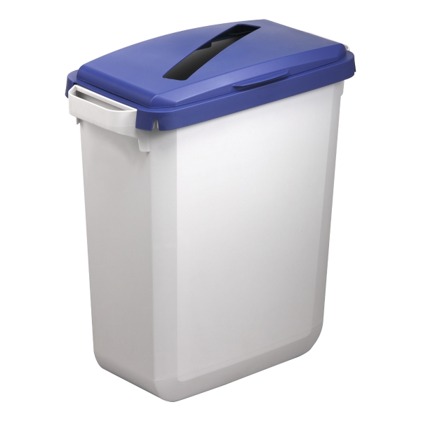 Tapa abatible de contenedor con ranura DURABIN en color azul 60l