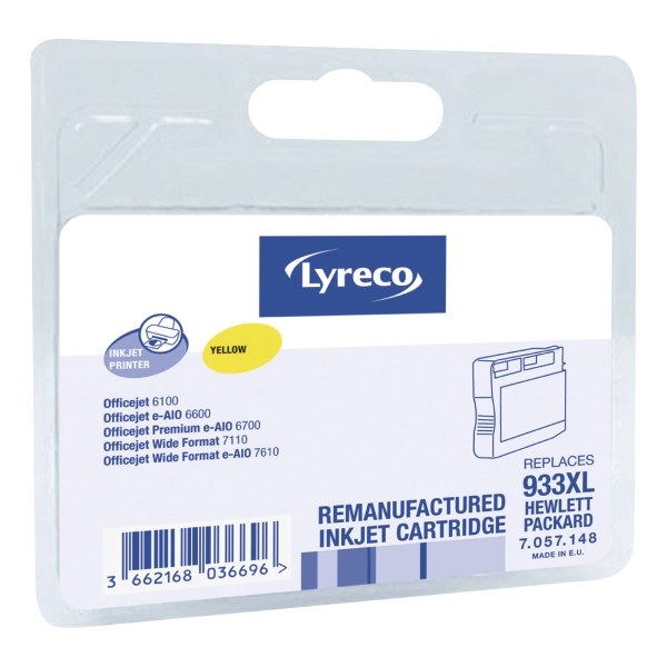 Lyreco compatible HP inkjet cartridge CN056A nr.933XL yellow hc [825 pages]