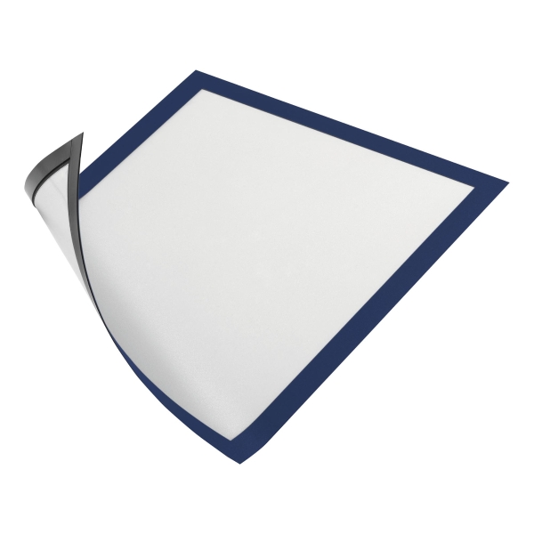 Cadre d'affichage Durable Duraframe - A4 - magnétique - bleu - paquet de 5
