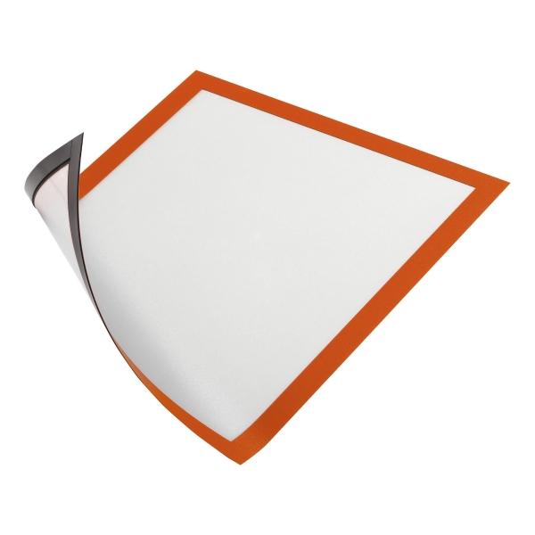 Cadre d'affichage Durable Duraframe - A4 - magnétique - orange - paquet de 5
