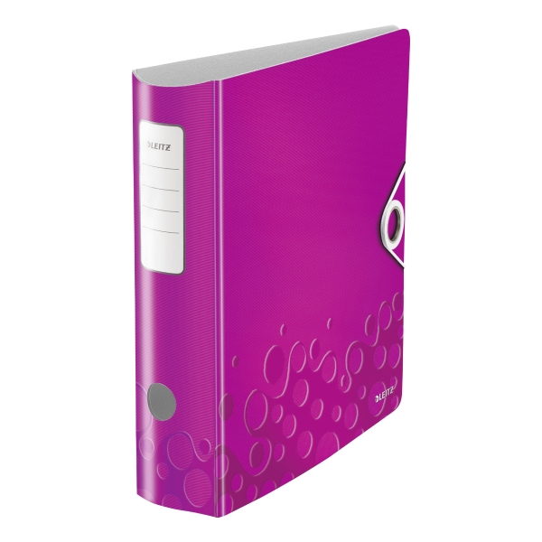 LEITZ  WOW ACTIVE LEVER ARCH FILE 80MM PINK