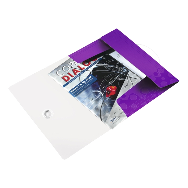 Leitz Wow 3 Flap Folder Purple