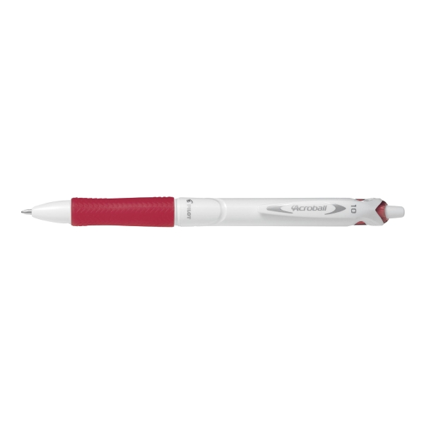STYLO BILLE RETRACTABLE PILOT ACROBALL BEGREEN ROUGE CORPS BLANC