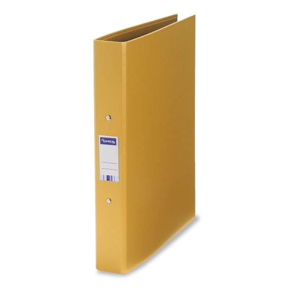 Lyreco A4 25mm Polypropylene 2 Ring Binder - Yellow, Pack of 10
