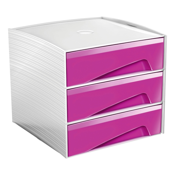 Cep MyCube Mini 3-Drawer Unit Gloss Pink