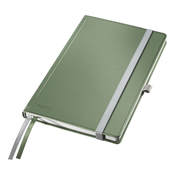 LEITZ STYLE NOTEBOOK HARD COVER A5 RULED GREEN