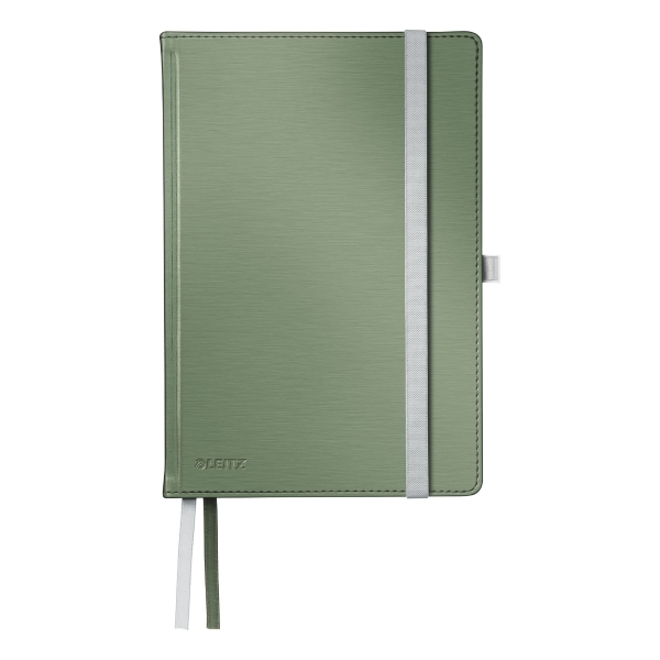 LEITZ STYLE NOTEBOOK HARD COVER A5 RULED GREEN