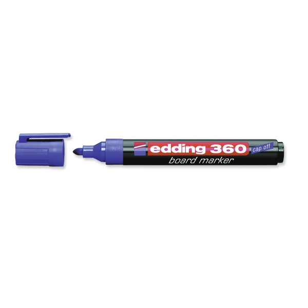 Edding 360 niet-permanente marker ronde punt blauw