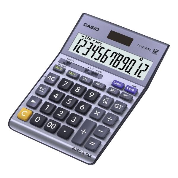 Casio DF450TER II desk calculator gray - 12 numbers