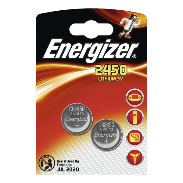 ENERGIZER WATCH BATTERIES CR2450 - PACK OF 2