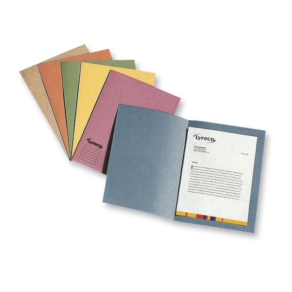 Lyreco folders folio cardboard 250g gems - pack of 100