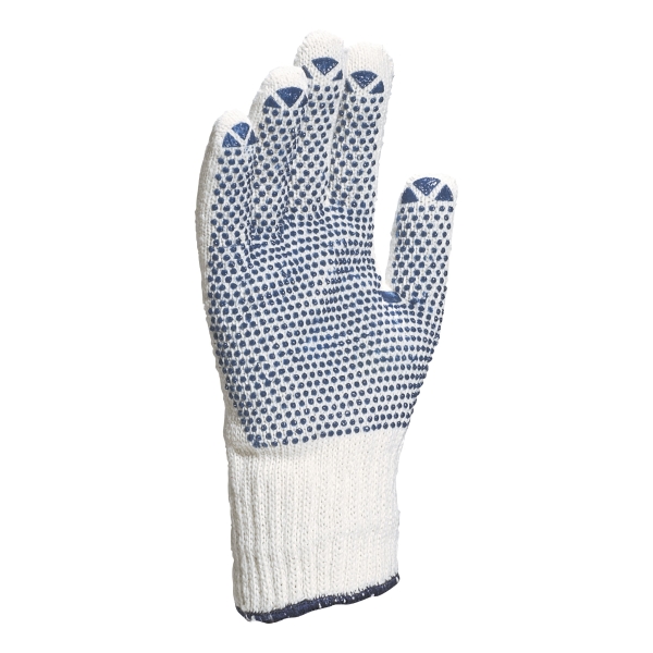 TP169 Textilné rukavice polyester bavlna PVC terčíky, veľkosť 7