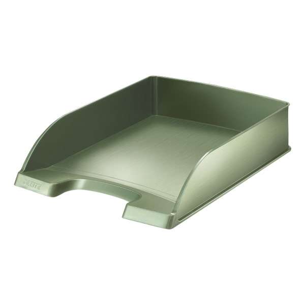 Leitz 5254 Style Letter Tray Brushed Green