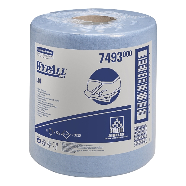 WypAll L10 Extra Wiper Centrefeed Roll Control 7493 - Wiping Paper - 3,150 total