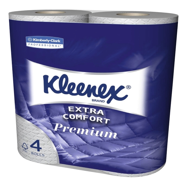Kleenex Standard Size Toilet Roll 8484 - 4 Ply Toilet Paper - 24 Rolls