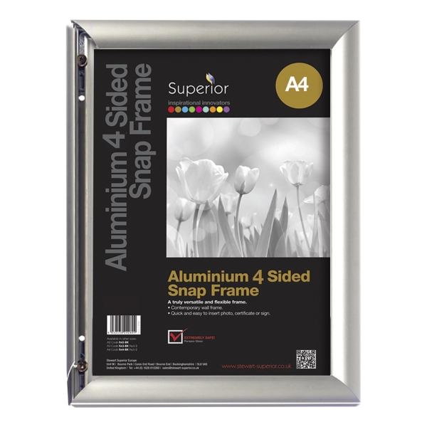 Aluminium-Klapprahmen A4, 297 x 210 x 10 mm