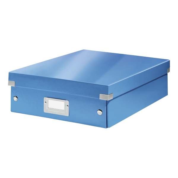 Pudełko Click&Store z przegródkami 280x100x370mm niebieskie