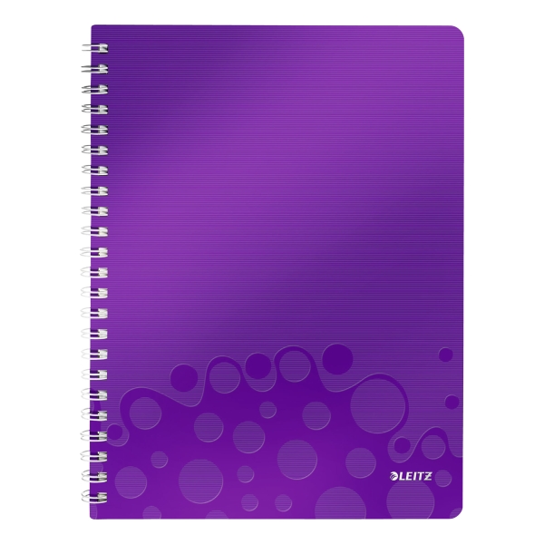 CAHIER LEITZ 4638 WOW COUV PP SPIR  A4 160P 80GR 5X5 MICRO-PERFOREES VIOLET