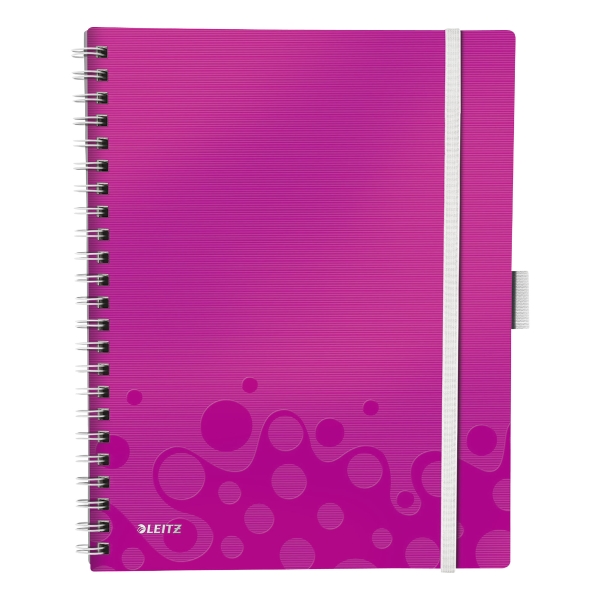 LEITZ WOW BE MOBILE NOTEBOOK PP COVER A4 RULED PINK