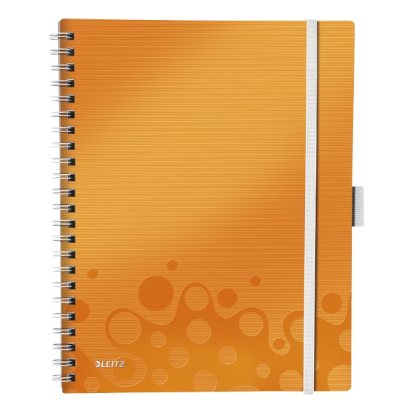CAHIER LEITZ 4645 WOW BE MOBILE PP A4 160P 80GR 5X5 MICRO-PERFOREES ORANGE