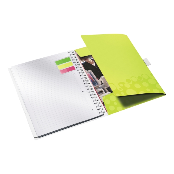 LEITZ WOW BE MOBILE NOTEBOOK PP COVER A4 SQUARED 5X5 GREEN