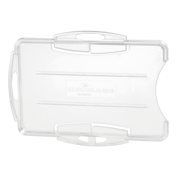 Durable Dual Security Pass Holder - 54 x 85mm - Transparent - Pack of 10