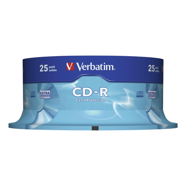 CD-R Verbatim, zásobník, 700 MB, balení 25 kusů