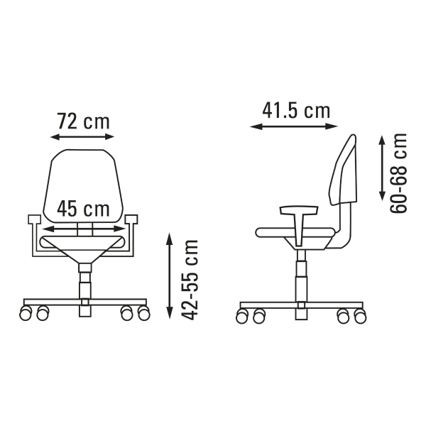 Cadeira Yourope 4852 encosto regulável apoio lombar mecanismo sincronizado preto