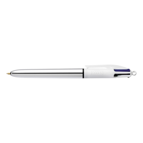 BIC SHINE 4 COLORS BALL PEN SILVER - PACK OF 12