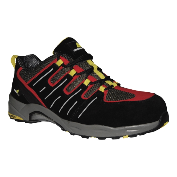 DELTAPLUS XR302 SAFETY SHOES BLACK/RED SIZE 6