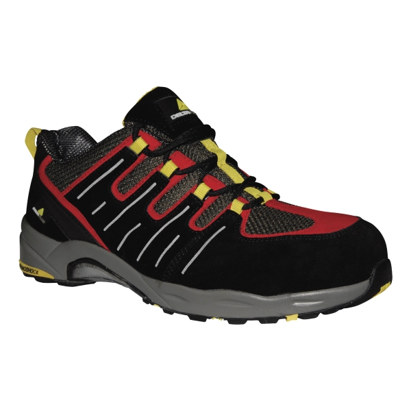 DELTAPLUS XR302 SAFETY SHOES BLACK/RED SIZE 7