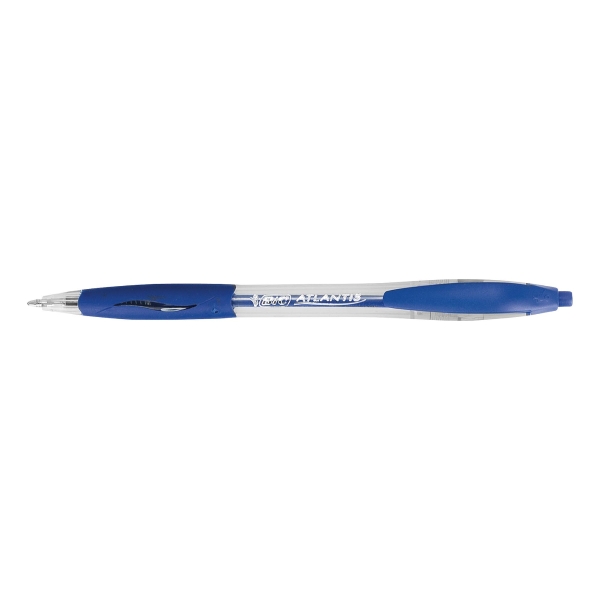 PENNA A SFERA A SCATTO BIC® ATLANTIS BLU - CONF. 12 + 5 EVIDENZIATORI BIC® GRIP