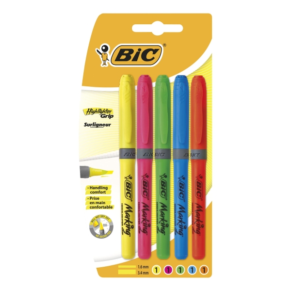 Długopis BIC Atlantis Premium Metal Clip, Czarny, 12 długopisów+5 zakreślaczy
