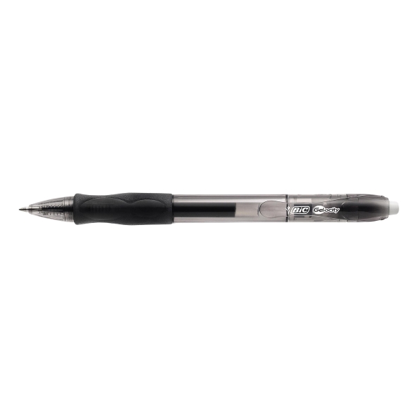 Bic Gelocity Retractable Black Gel Pen - Box Of 12 +1 Velocity Gel Pen