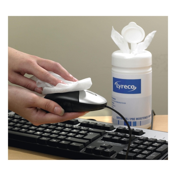 Lyreco Wet/Dry Multi-Purpose Wipes Tub - 50 Pairs