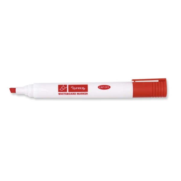 Lyreco niet-permanente marker beitelpunt 1 - 5mm rood
