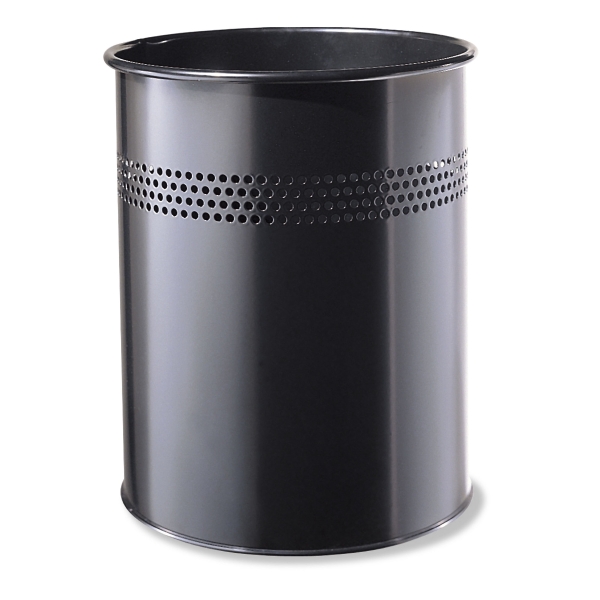 Odpadkový koš Twinco - černý kov, 14,7 l