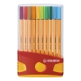 Stabilo Point 88 fineliners 0,4mm assorted colours - box of 20