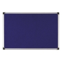 Aluminium Framed Fabric Notice Board 900Mm X 1200Mm - Blue