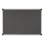 Aluminium Framed Fabric Notice Board 900mm X 1200mm - Grey