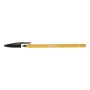 BIC CRISTAL BALL POINT BLACK PENS 0.5MM LINE WIDTH - BOX OF 20