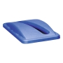 Tampa para contentor RUBBERMAID Slim Jim em cor azul