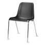 INTERSTUHL V407 STACKING CHAIR PP BLACK