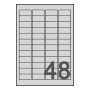 Etykiety znamionowe AVERY ZWECKFORM 45,7x21,2 mm, srebrne, 960 etykiet