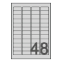 AVERY L6009-20 SILVER HEAVY DUTY LABELS 45.7 X 21.2MM - BOX OF 20