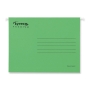 Lyreco Premium suspension files for drawers folio V green - box of 25