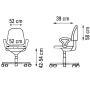 Prosedia J962 bureaustoel met synchroon contact zwart