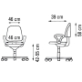 Prosedia Younico 1451 bureaustoel met permanent contact antraciet
