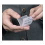 Durable Click Fold Name Badge with Magnet 54 x 90mm - Transparent - Pack of 10