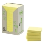 Post-it 653YRT notes recyclées 38x51mm jaune pastel - paquet de 24